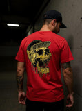 Premium T-Shirt "Skull Gold" Rot Unisex