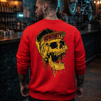 Crewneck "Skull Gold" Rot