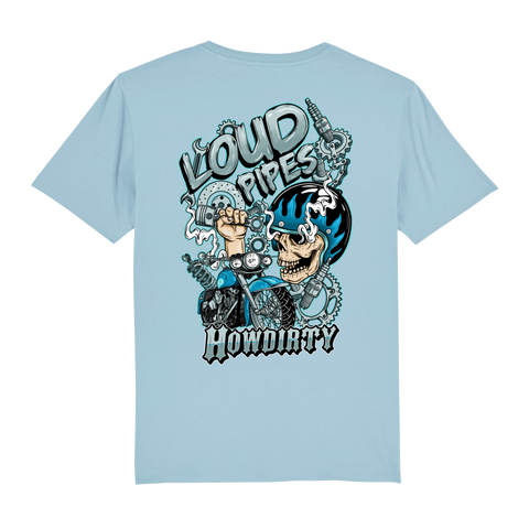 Premium T-Shirt "Loud Pipes" Sky Blue Unisex