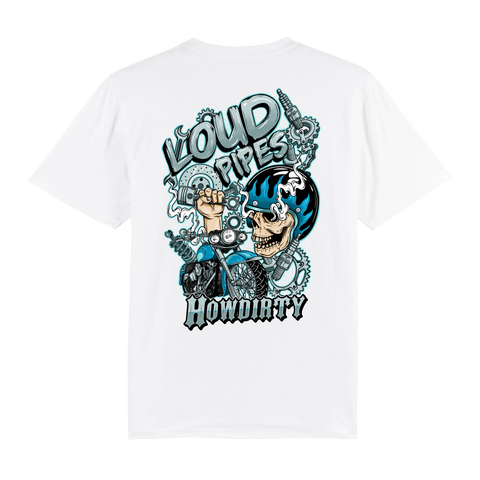 Premium T-Shirt "Loud Pipes" White Unisex