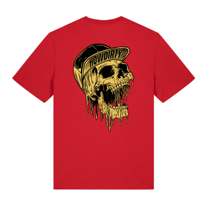 Premium T-Shirt "Skull Gold" Rot Unisex